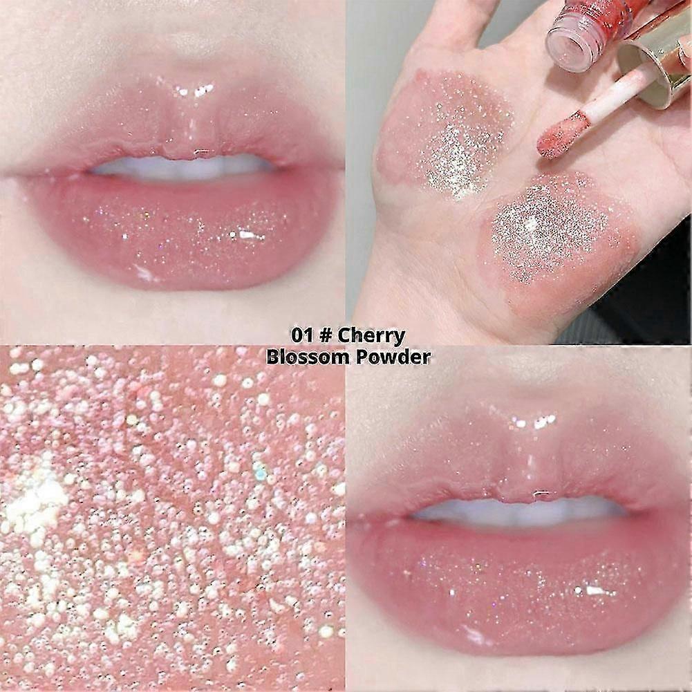 Moisturizing Plump and Sparkling Lip Gloss Mirror Water Lip Glaze Shimmer