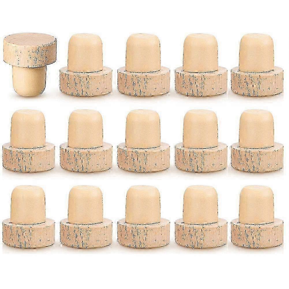 Reusable T-Shaped Wine Corks with Wooden & Rubber Stoppers for Wine Bottles and Decanters
