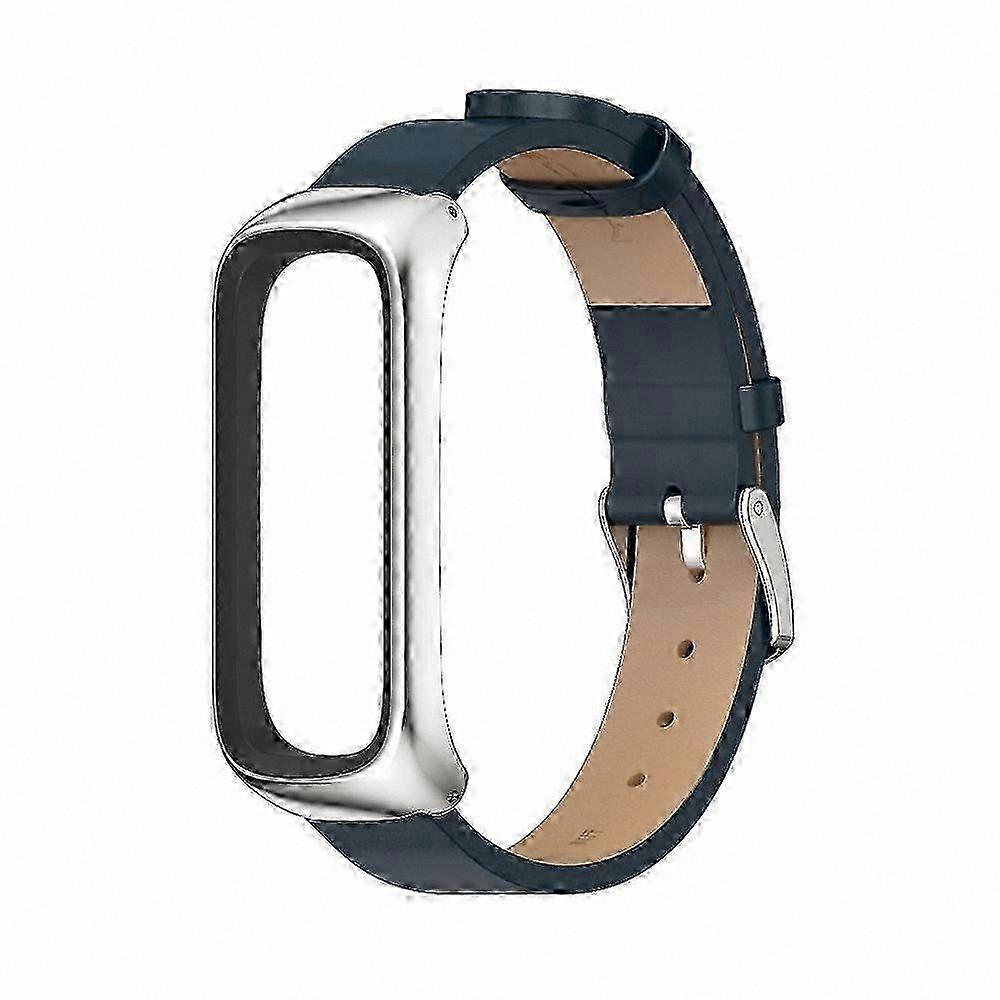 Blue & Silver Microfiber Replacement Strap for Fitness Tracker 2 Bands