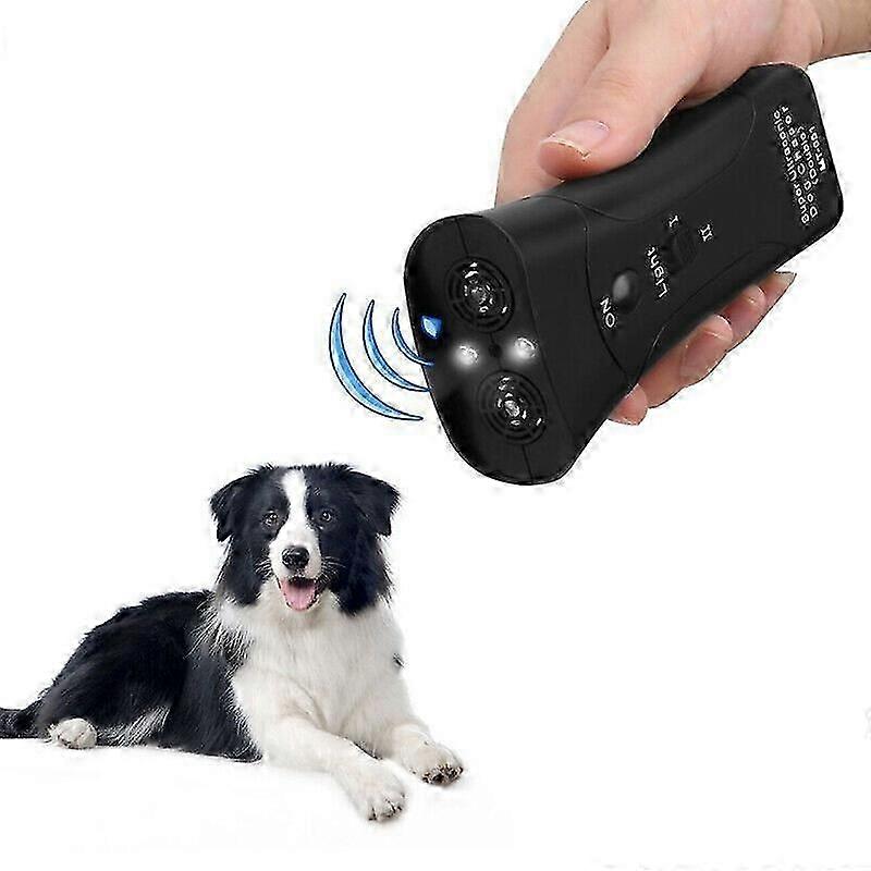 Pet gentle Ultrasonic Anti Barking Device for Dogs - Handheld Training Control Tool with LED Dual Sensor - Bark Begone Trainer - Deterrent, Silencer