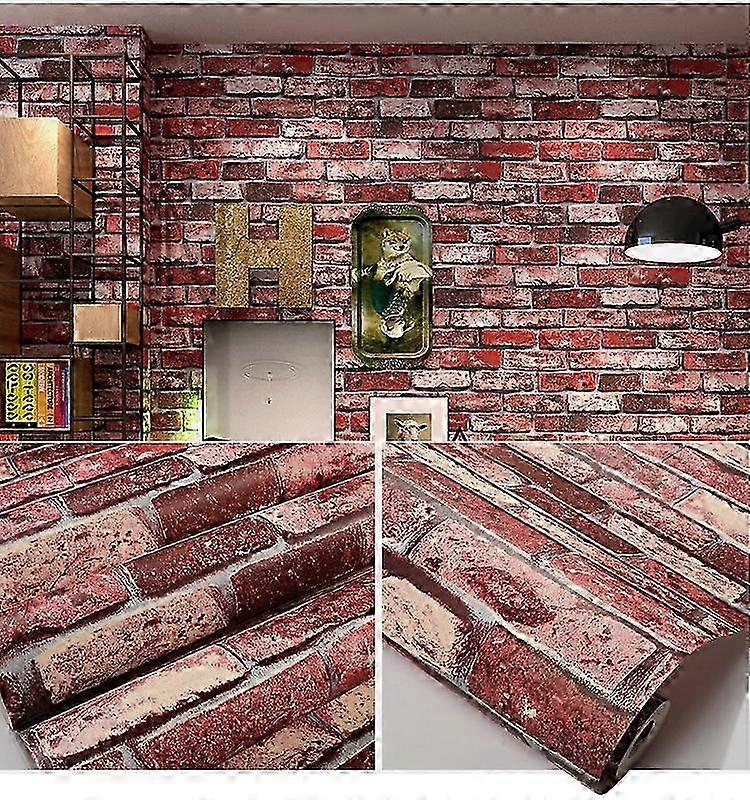 Self Adhesive Wallpaper Red Brick 500cm