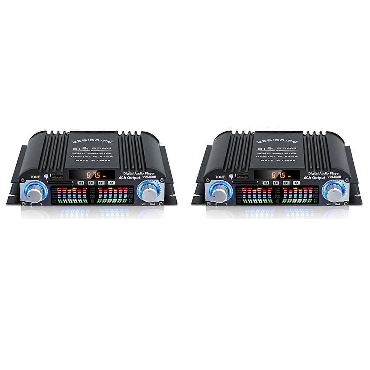 2X BT-998 HIFI Digital Audio Verstärker LCD-Display ClassD Leistung Amplificador Bluetooth Radio Auto Hom
