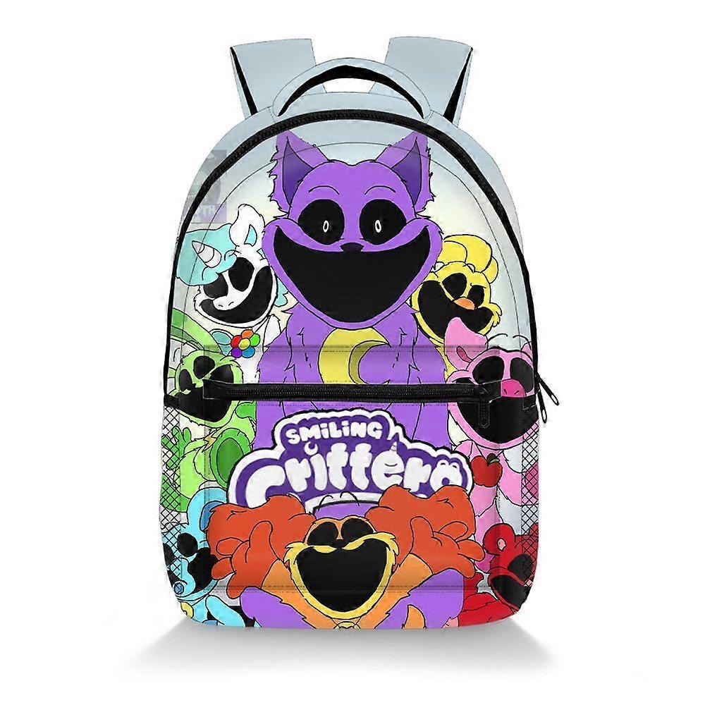 Poppy Playtime Chapter 3 Smiling Critters Large Capacity Backpack Breathable Durable Lightweight Spine Protection Printed Design for Middle School