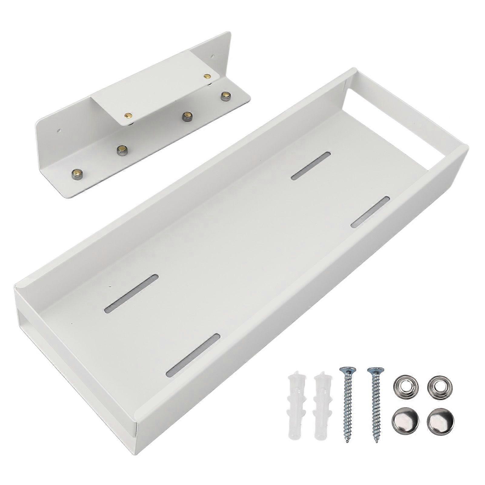 Pull Out Cabinet Organizer Carbon Steel Slide Out Cabinet Drawer Sliding Pantry Storage Shelf Sink Shelf for Kitchen Bathroom White S
