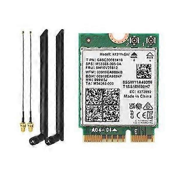 AX211NGW 5374Mbps WIFI Module - WIFI6E 2.4/5/6G Tri-Band Gigabit - Wireless Network Card CNVio Bluetooth 5.3