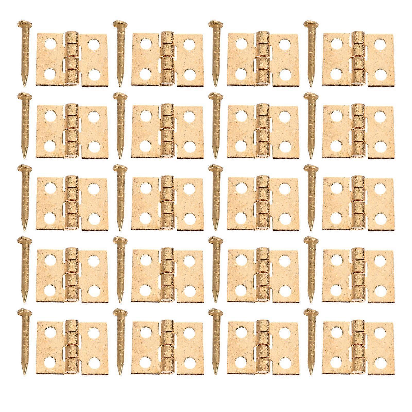 1 set of Mini Hinges Retro Butt Hinges Replacement Hinge Screws DIY Supplies