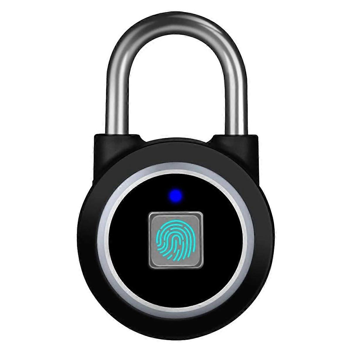 Fingerprint Padlock, Bluetooth Lock, Mobile APP, Smart Padlock with Keyless Biometric, Water (Black)