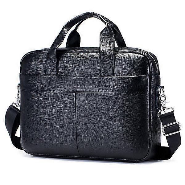 Men's handbag, zipper closure, soft handle
