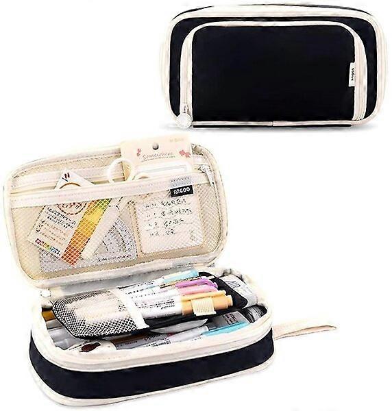 Pencil case, SD81, large capacity and multi-functional black