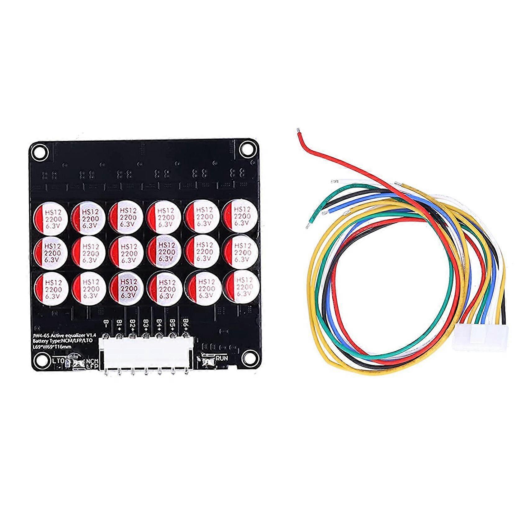 6S Active Equalizer Balancer Lifepo4 / / LTO Battery Energy Equalization Capacitor BMS Board