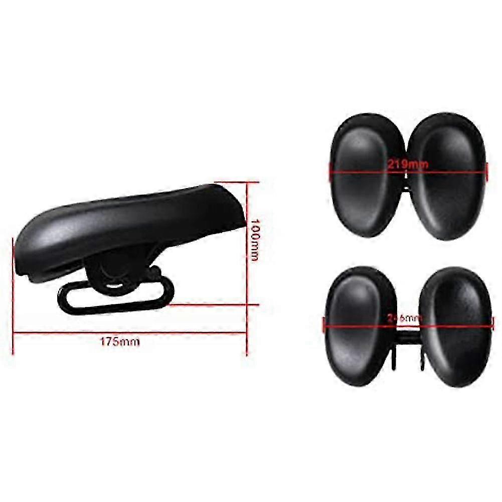 Ergonomic Soft Double Padded Bike Saddle for Unisex - Noseless Comfort