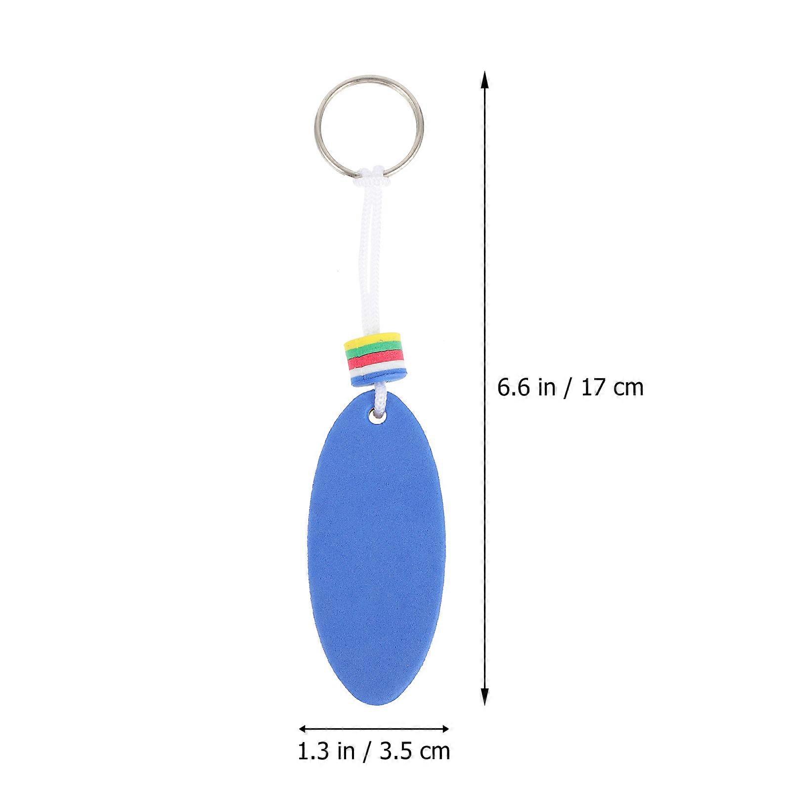6Pcs Floating Key Chain Assorted Color Key Buckle for Water Sports Size 3.14X1.38X0.59 Inch Prevent Sinking