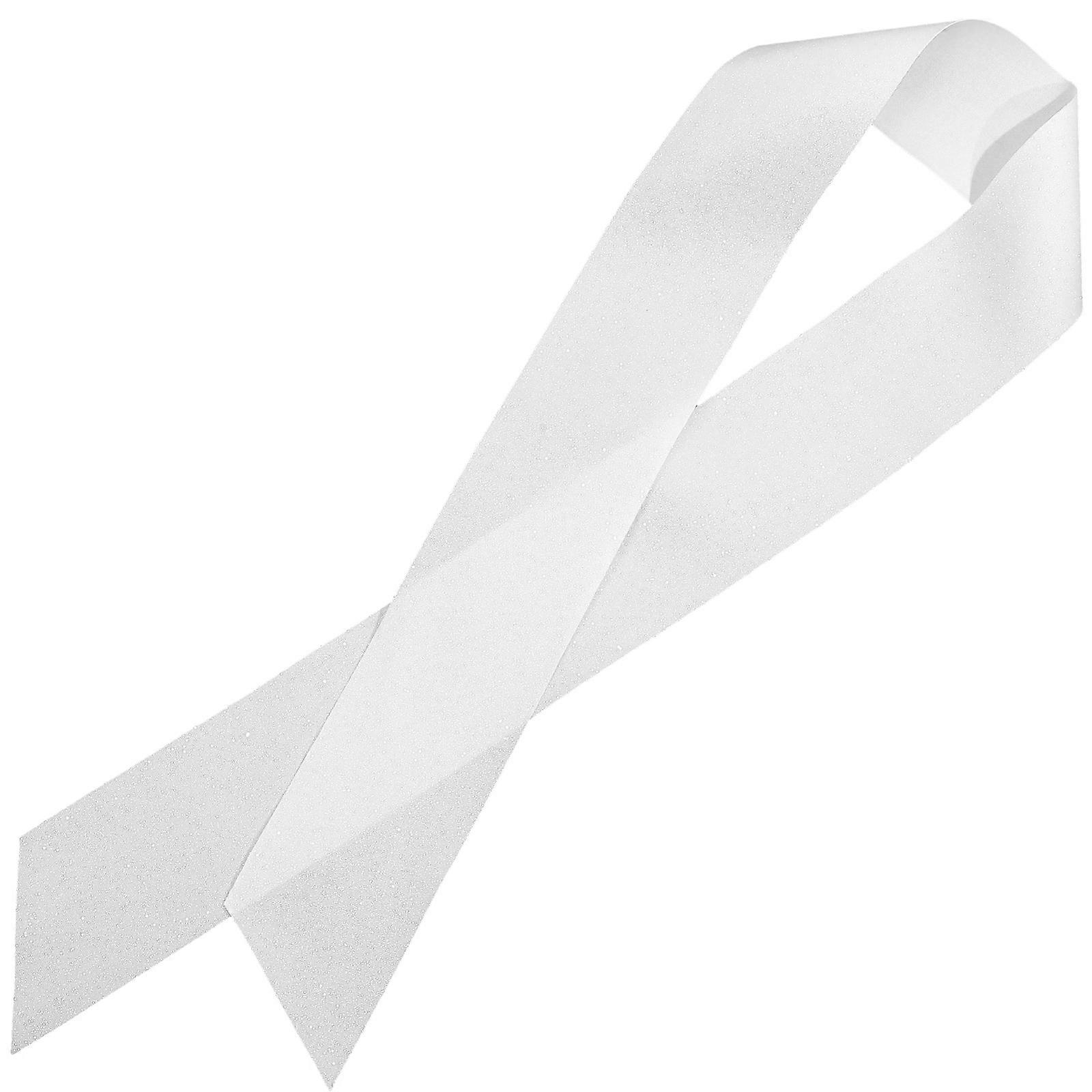 Glitter Sashes 6Pcs DIY Blank Sashes For Women Bridal Shower Celebrations White Rectangular Decoration