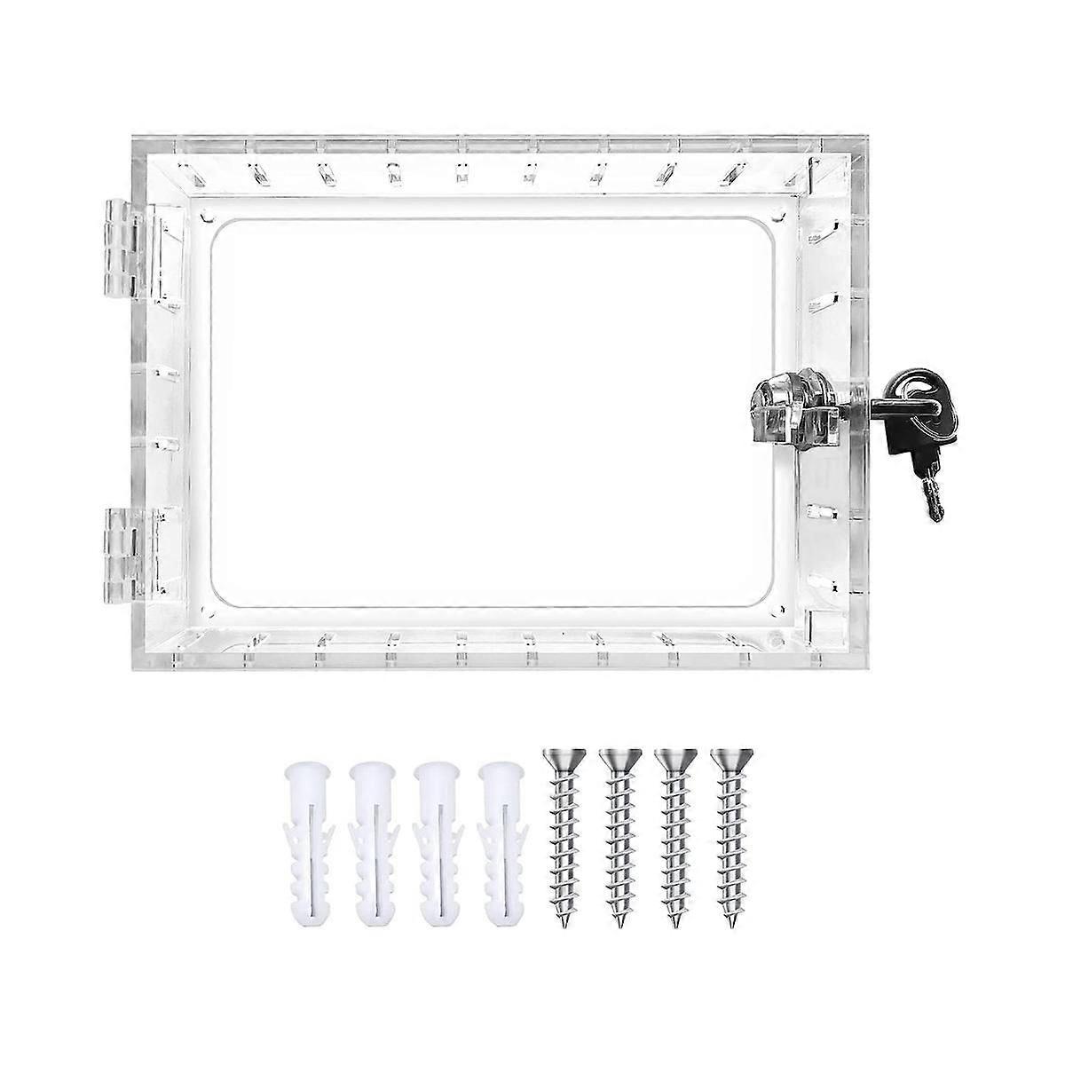 Universal Thermostat Lock Box with Key,Clear Thermostat Guard for Thermostat on Wall.5 inch Hx4.72