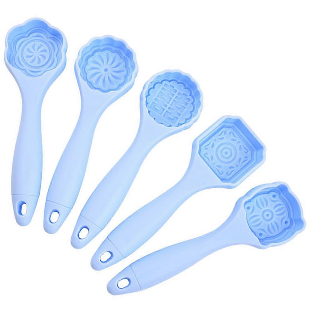 Moon Cake Mold Hand-Press Function with 5Pcs for Home Baking and Pastry Making