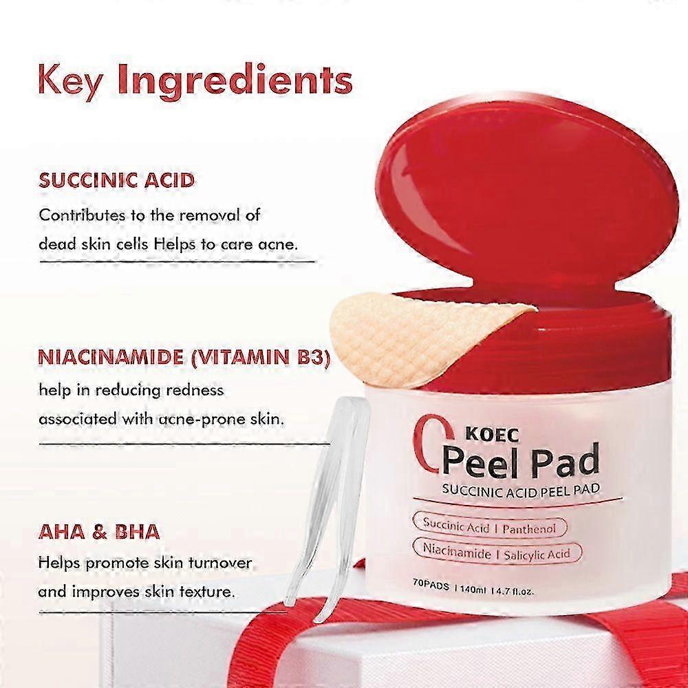 A1 Red Panthenol Succinate Moisturizing Cotton Pads 70 Pieces