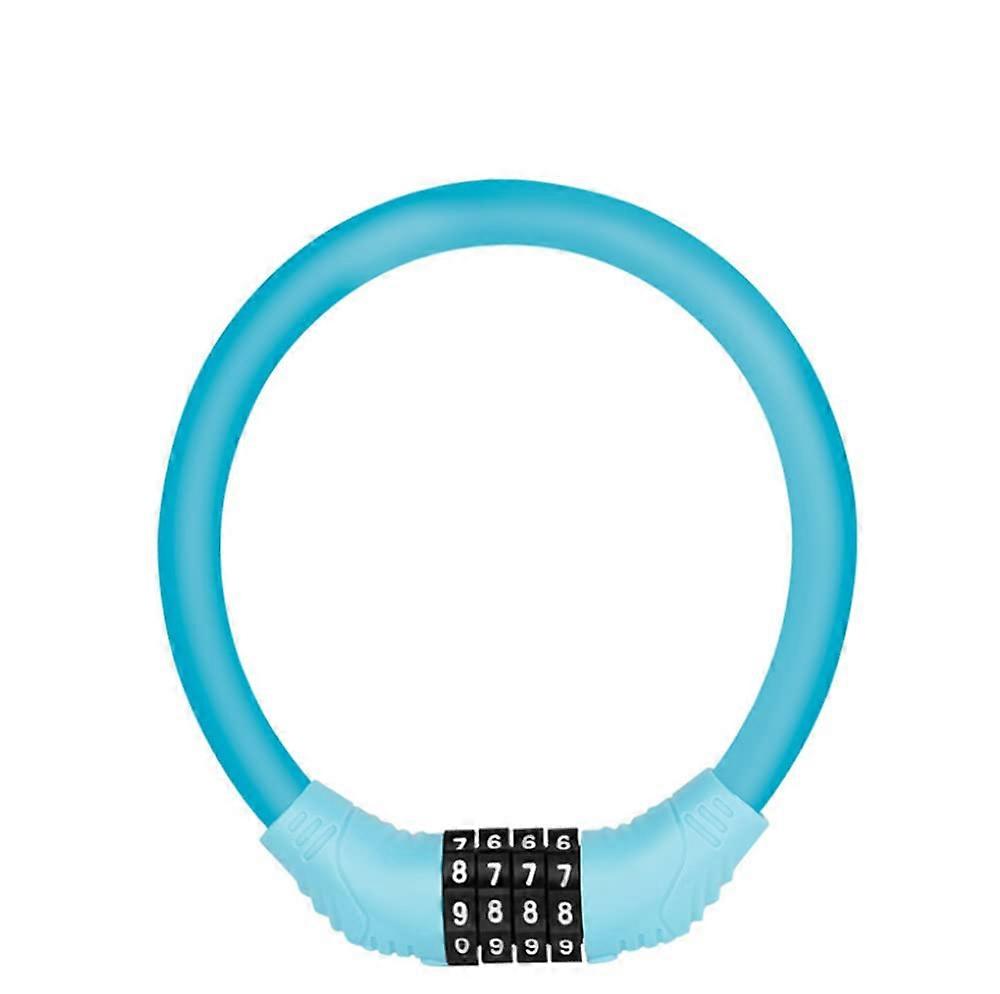 Bike Lock Security 4 Digit Resettable Bicycle Chain Lock For Bike Cycle Moto Door 4 Color Options Blue