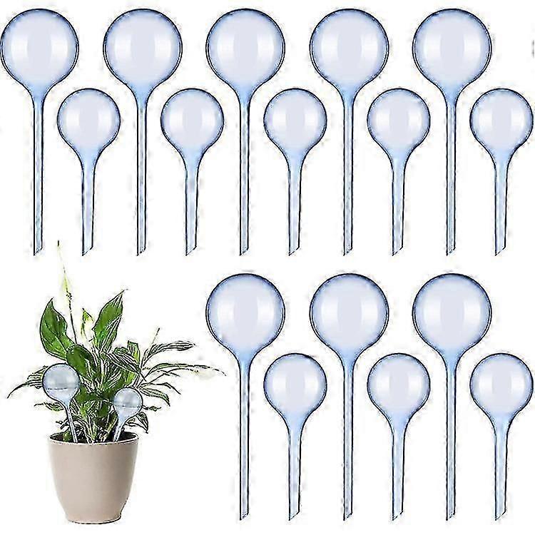 12 globi autoirriganti, bulbi per irrigazione, sfere per irrigazione automatica, sistema di irrigazione per piante in PVC, irrigatore trasparente per piante, per interni ed esterni.