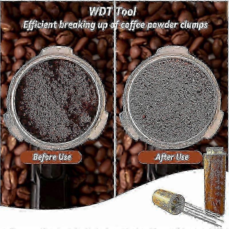 Coffee Espresso Tamper 51mm with WDT Tool Calibrated Spring Loaded, with Silicone Mat, for Espresso