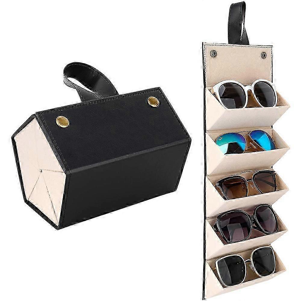 Glasses organizer glasses storage/presentation, travel sunglasses glasses box for storing 5/6 glasses, portable glasses case for women men