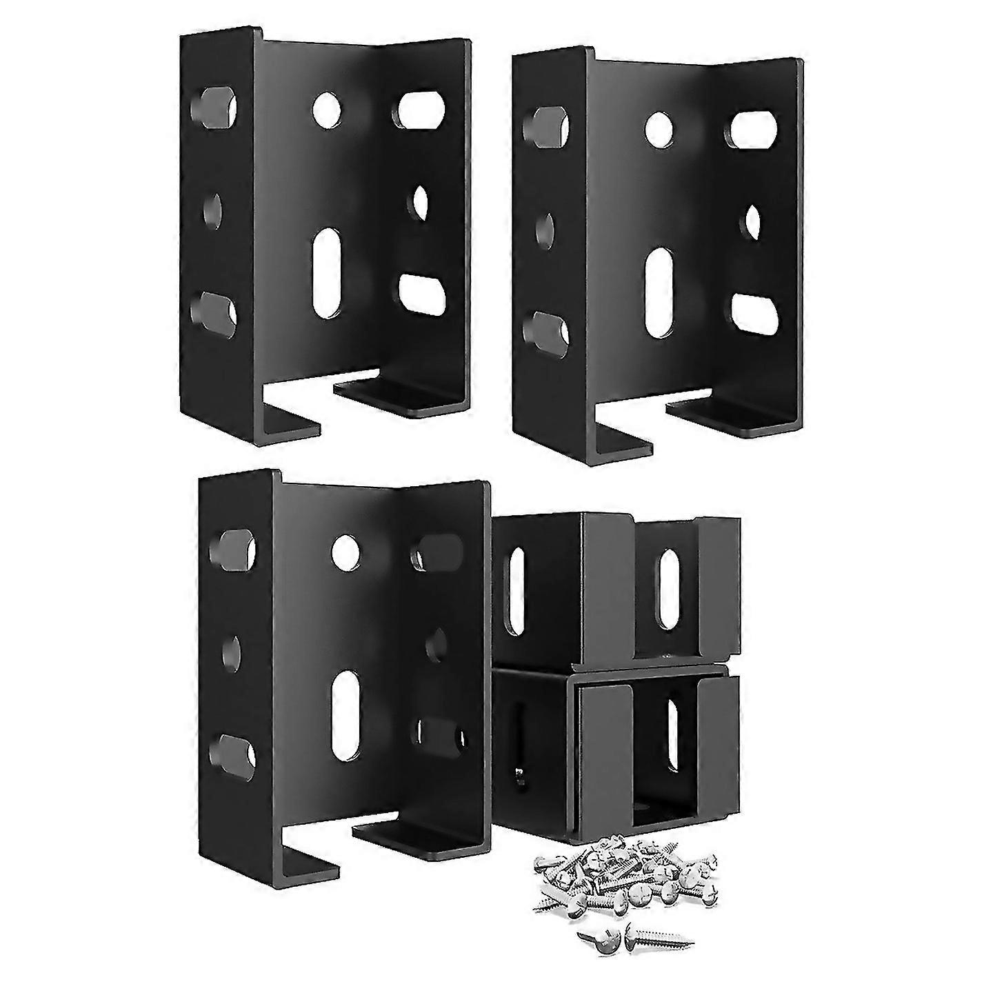 Pour support de guide en acier au carbone robuste avec vis Noir