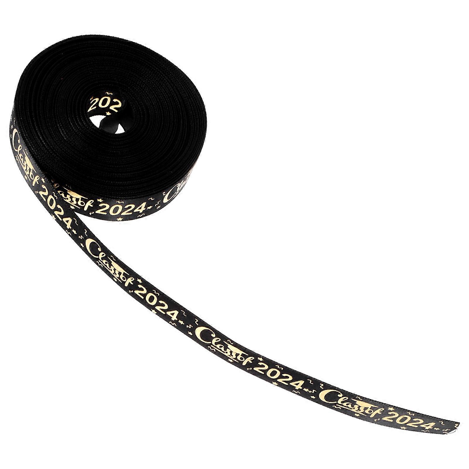 Black Gift Wrapping Ribbon Cake Ribbon for Decoration 1 Roll