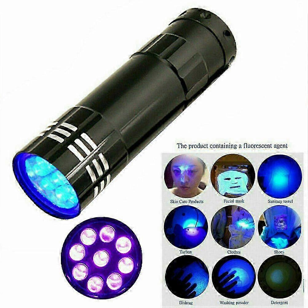 Portable UV Flashlight Multifunction UV Torch Money Detector Light