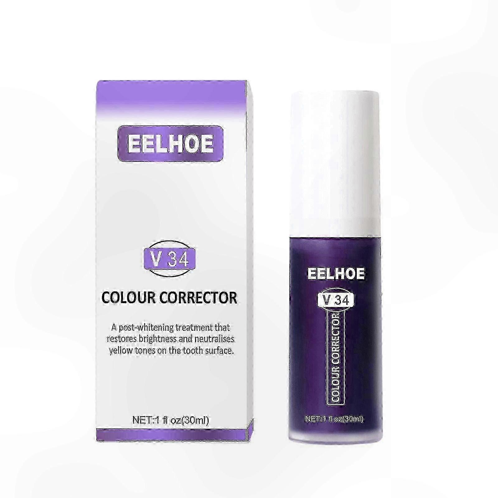 Whitening Toothpaste for Stain Removal and Oral Hygiene with Purple and Orange Flavor