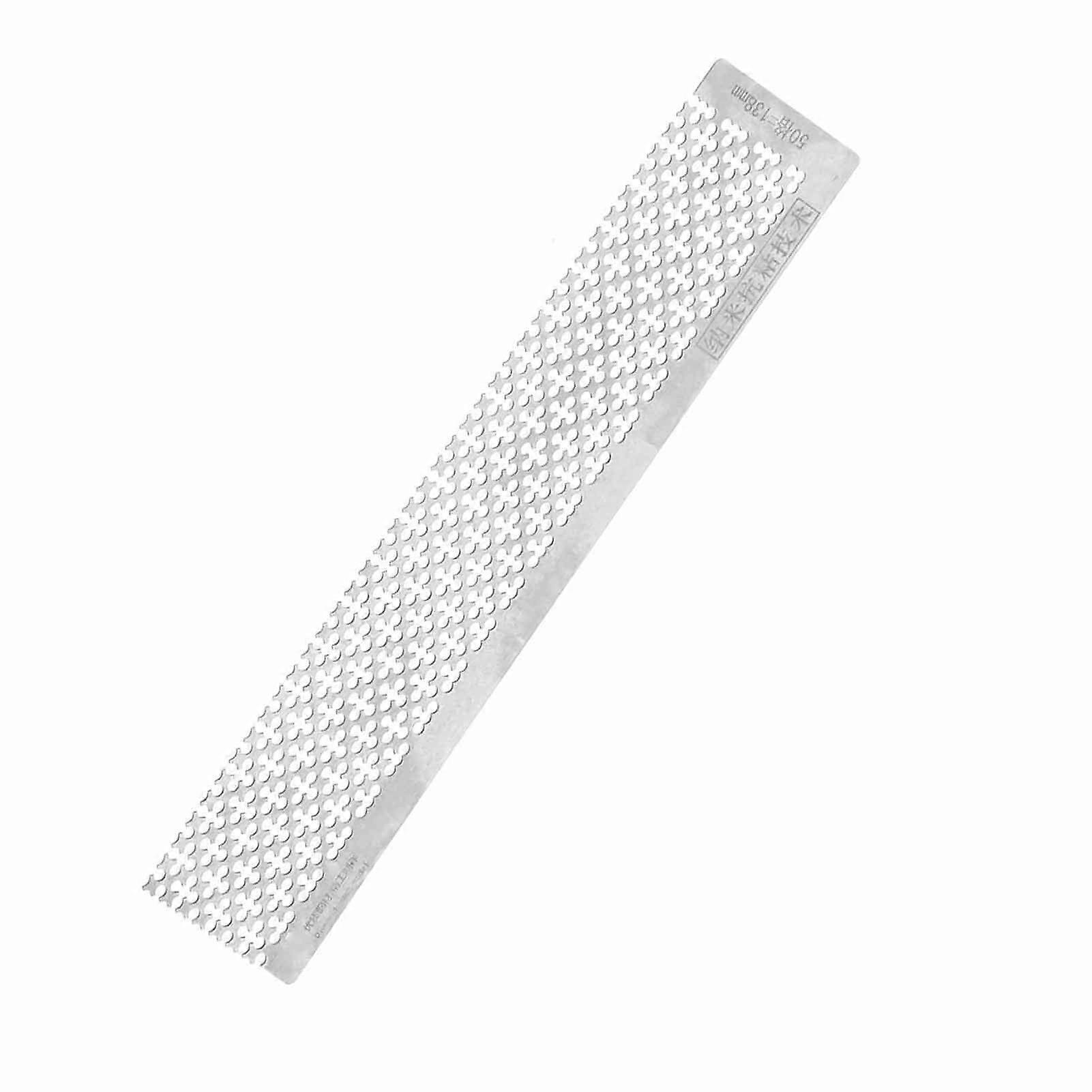 Rhinestone Painting Ruler Stainless Steel Blank Grids Point Drill Pen Ruler for 5D DIY