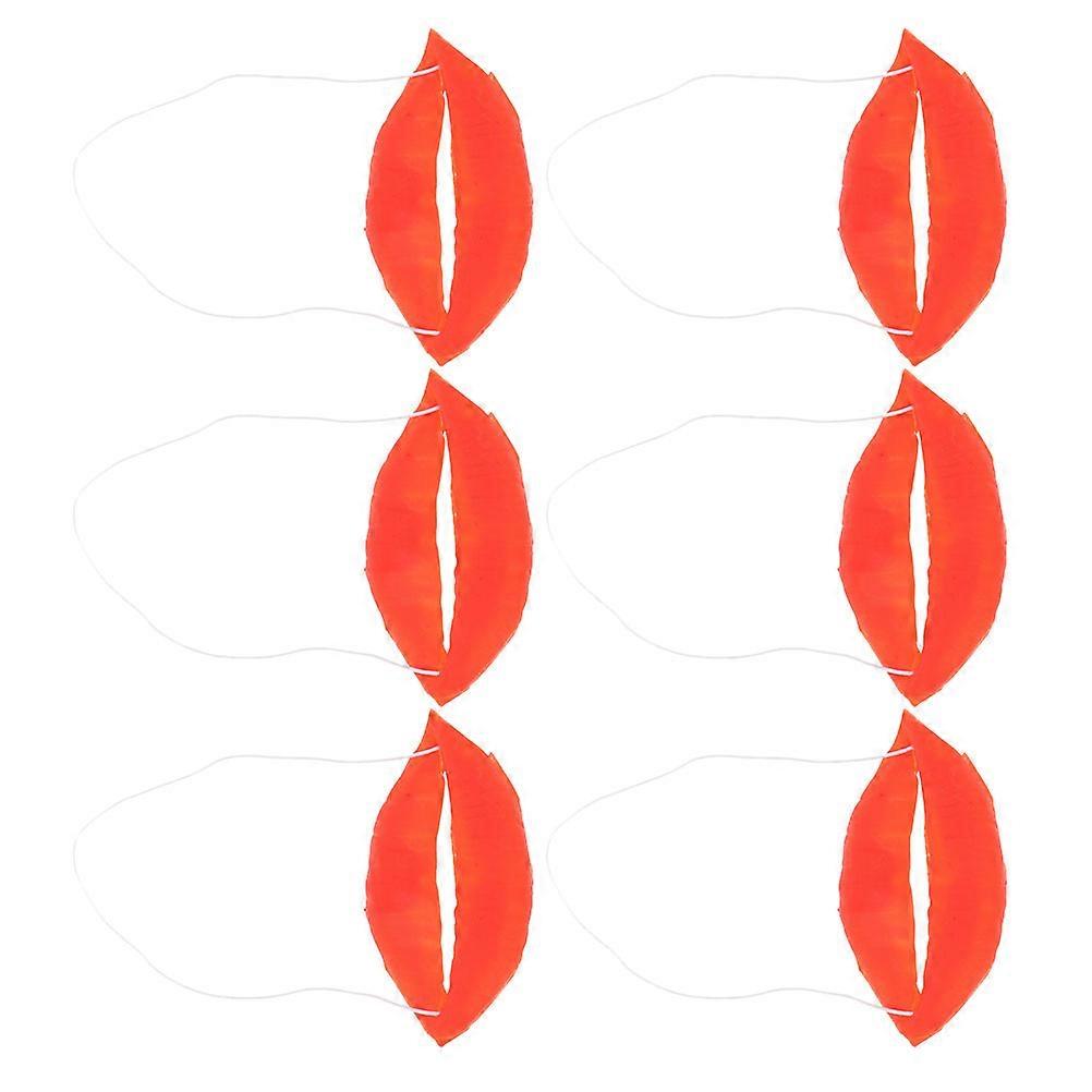 Cosplay Sausage Mouth Plastic for Entertainment 18Pcs Red Thick Lips