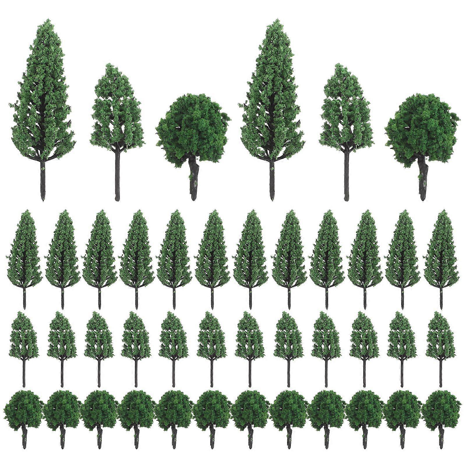 100pcs Miniature Model Trees: Train Scenery Architectural Models Micro Landscape Decorations Realistic Simulation Plants For DIY Crafts Building Model