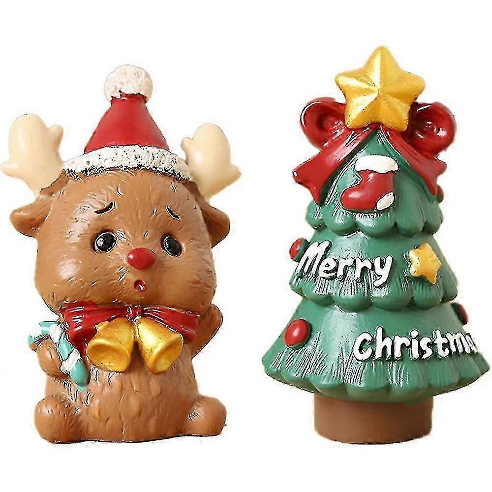 Christmas Resin Holiday Present, Winter Table Christmas Decorations Indoor And Display Or Window Sill - Mishan
