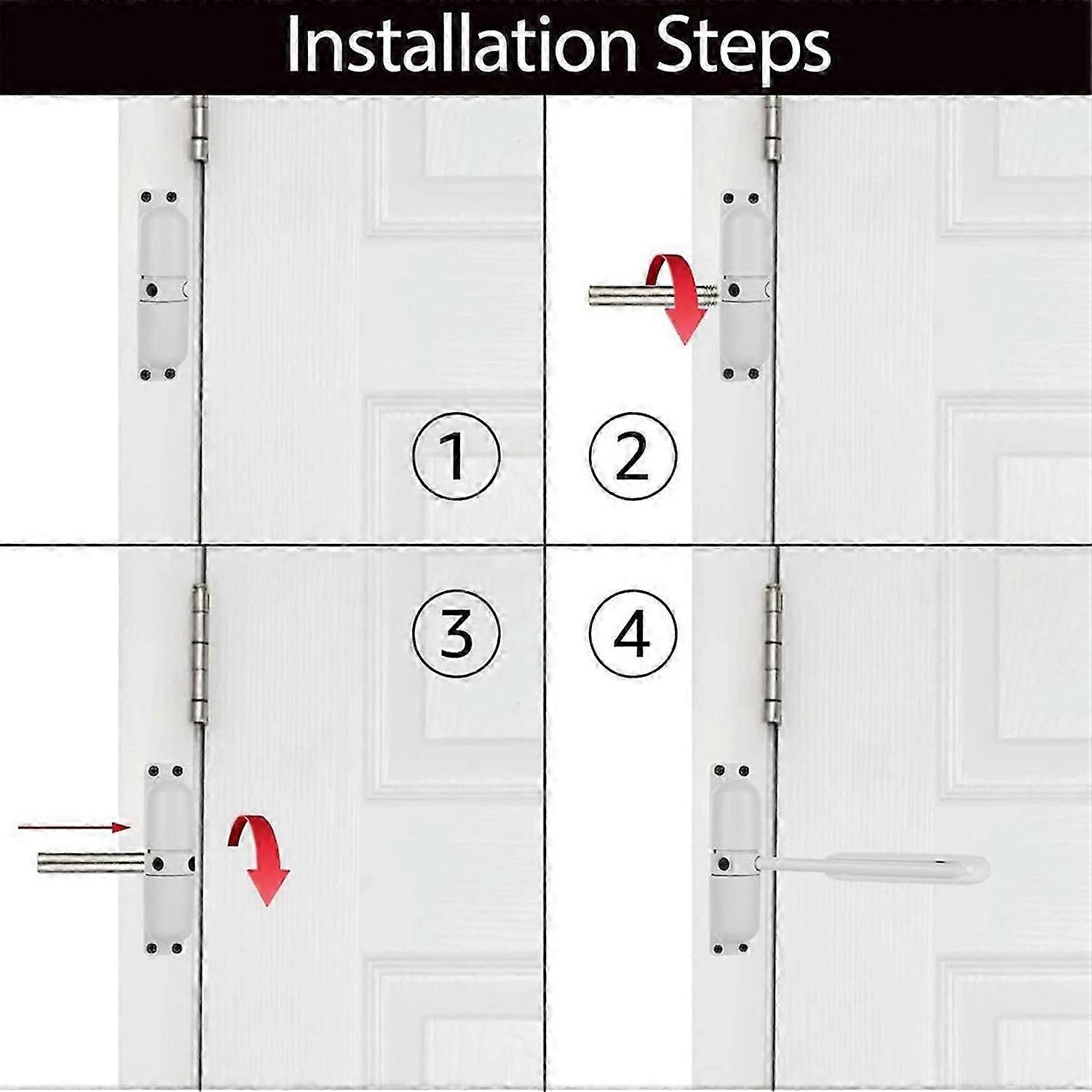 2PCS Automatic Spring Door Closer, Adjustable Close Door Hinge for Convert Hinged Doors to Self-Clos