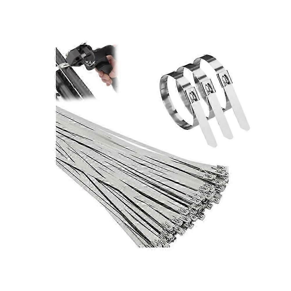100pcs Peachloft Zip Ties,multi-purpose Locking Cable Metal Zip Ties,stainless Steel