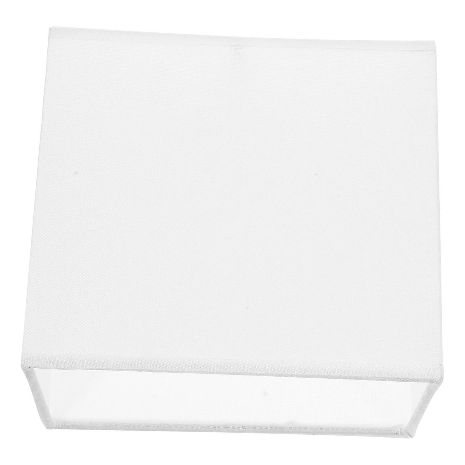 Cloth Lampshade Rectangular Table Lamp Shade Replacement 2Pcs White