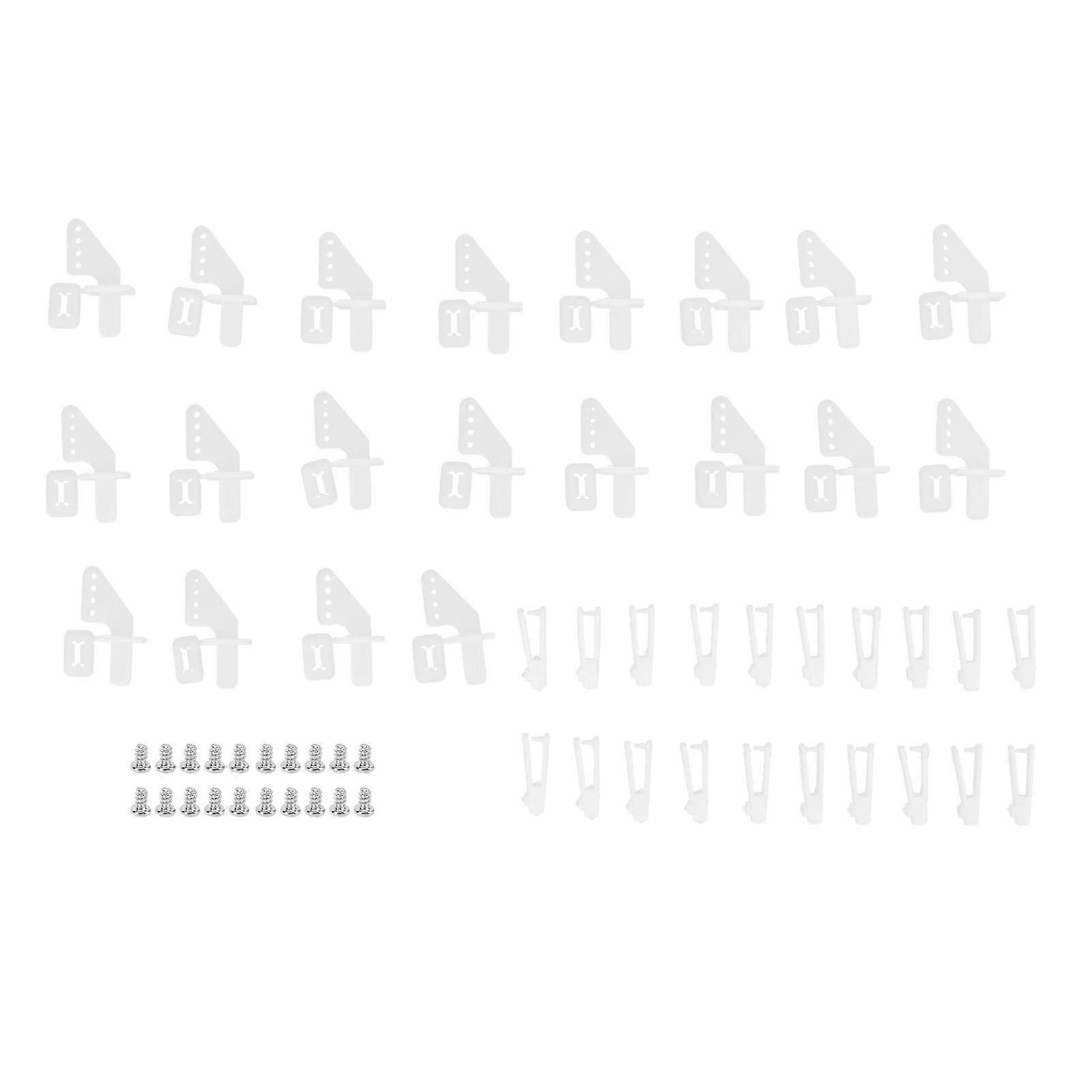 20 Sets 4 Hole Control Horns Clevis Kit KT Rudder Angle for RC Airplane Foam Fixed Wing Aircraft