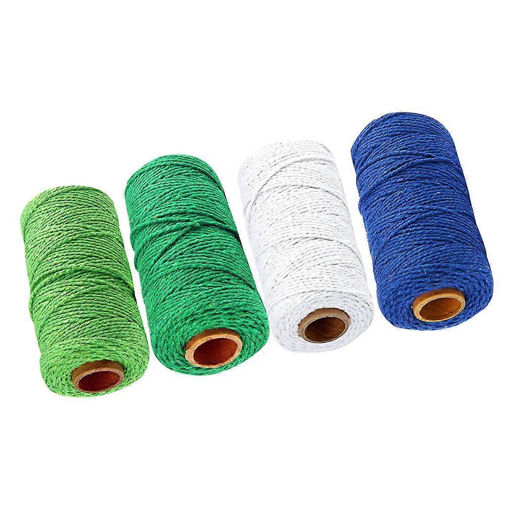 Multi-Functional Braided Cotton Rope for Fastening 4 Rolls Assorted Color