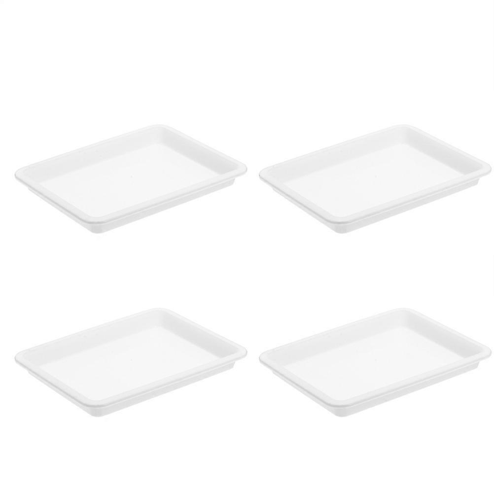Transparent Plastic School Experiment Tray for Painting Use 4Pcs Set