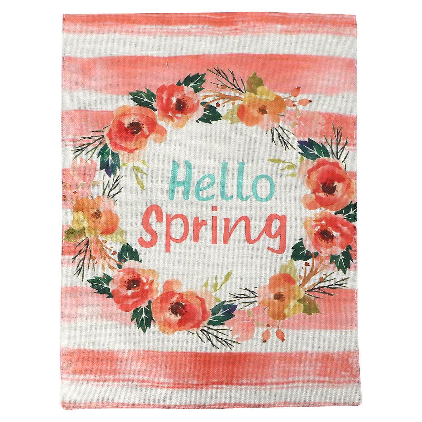 Flax Flag Garden Banner for Spring Decor 2Pcs Outdoor Yard Display