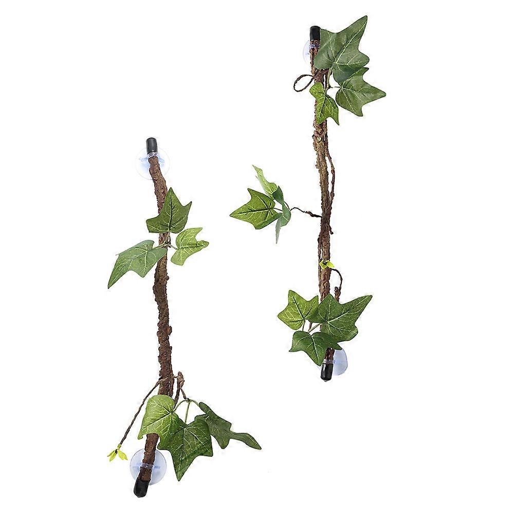 Lizard Toy Reptile Jungle Vines for Habitat Decor 2Pcs Plastic Vines