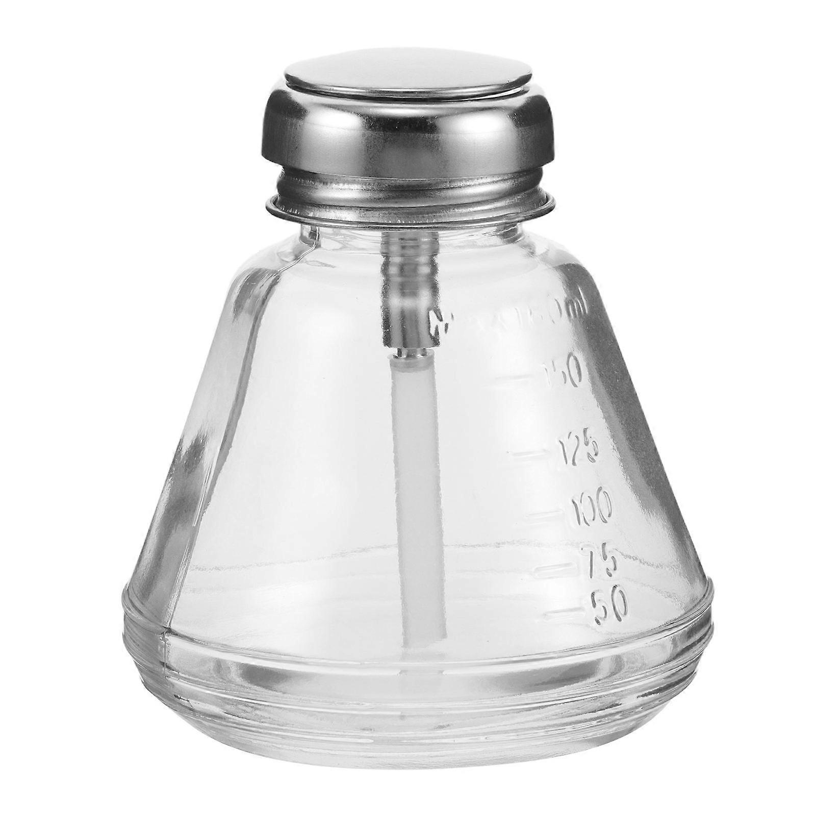 Glass Nail Polish Remover Bottle With Push Down Design Suitable For Travel Transparent 1Pack