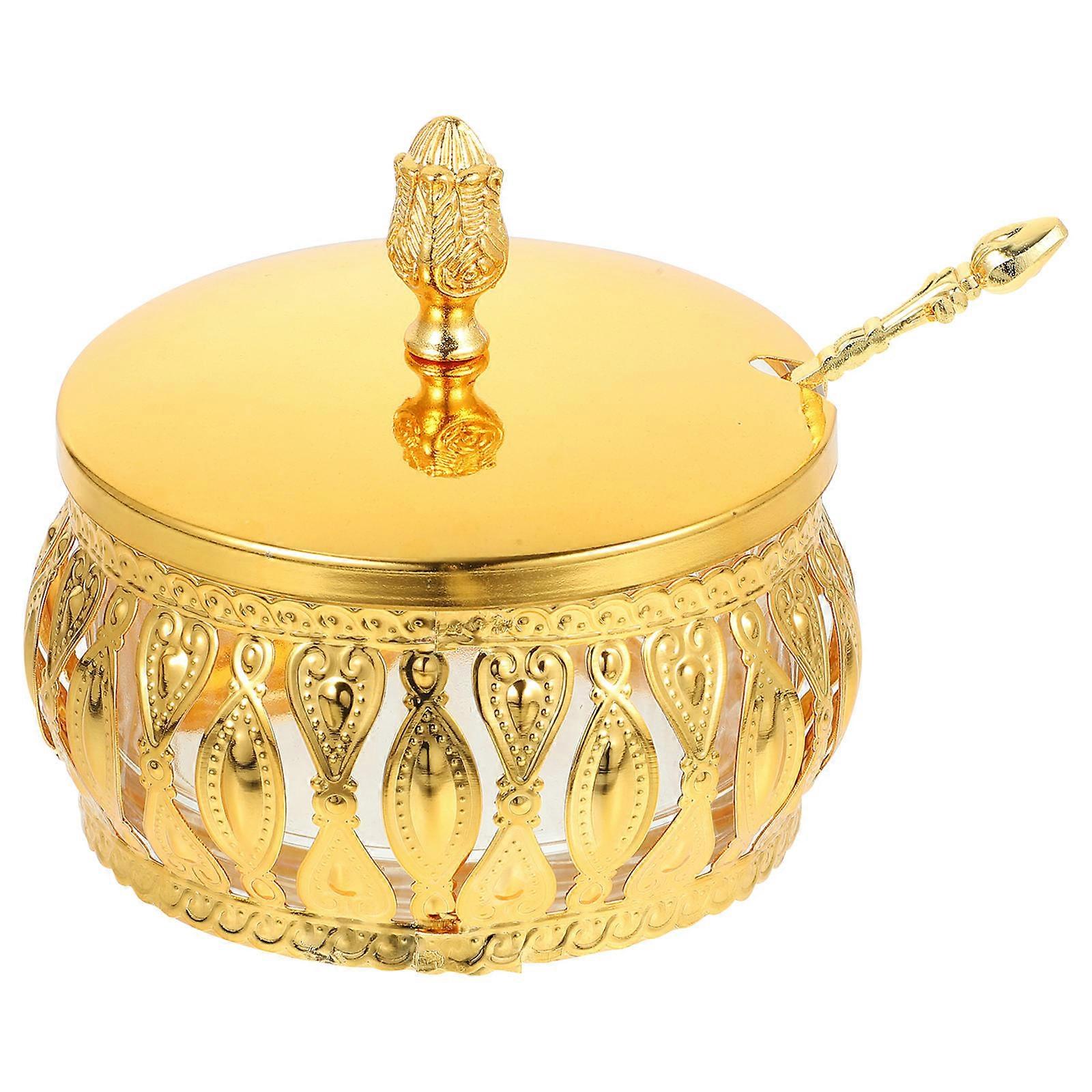 Square Spice Jar With Lid For Household Users European Style Seasoning Canister 5Pcs
