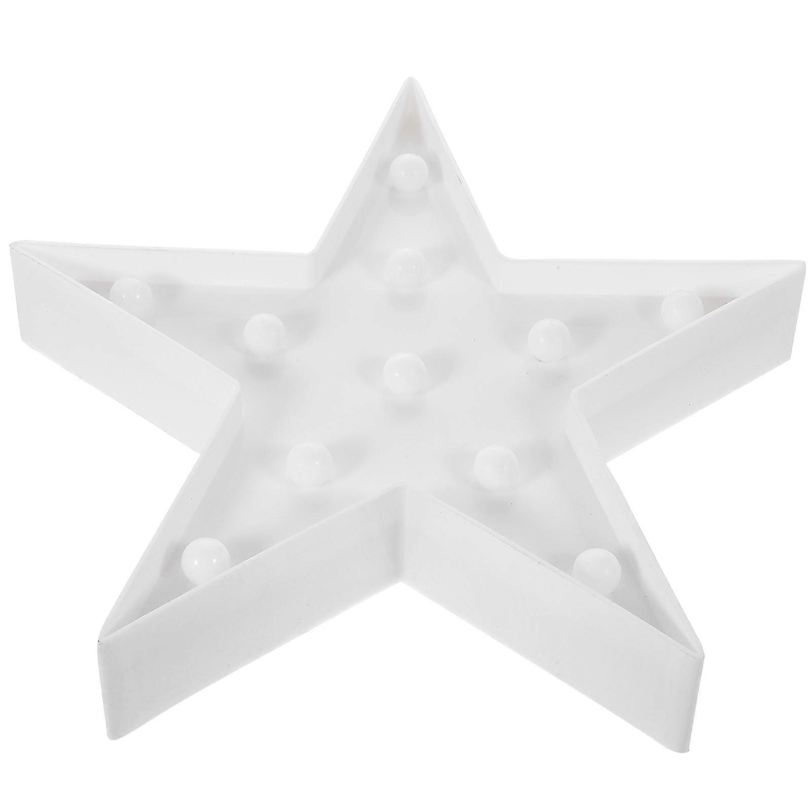 LED Star Night Light Five-Pointed Lamp for Home Lighting Decoration 2Pcs