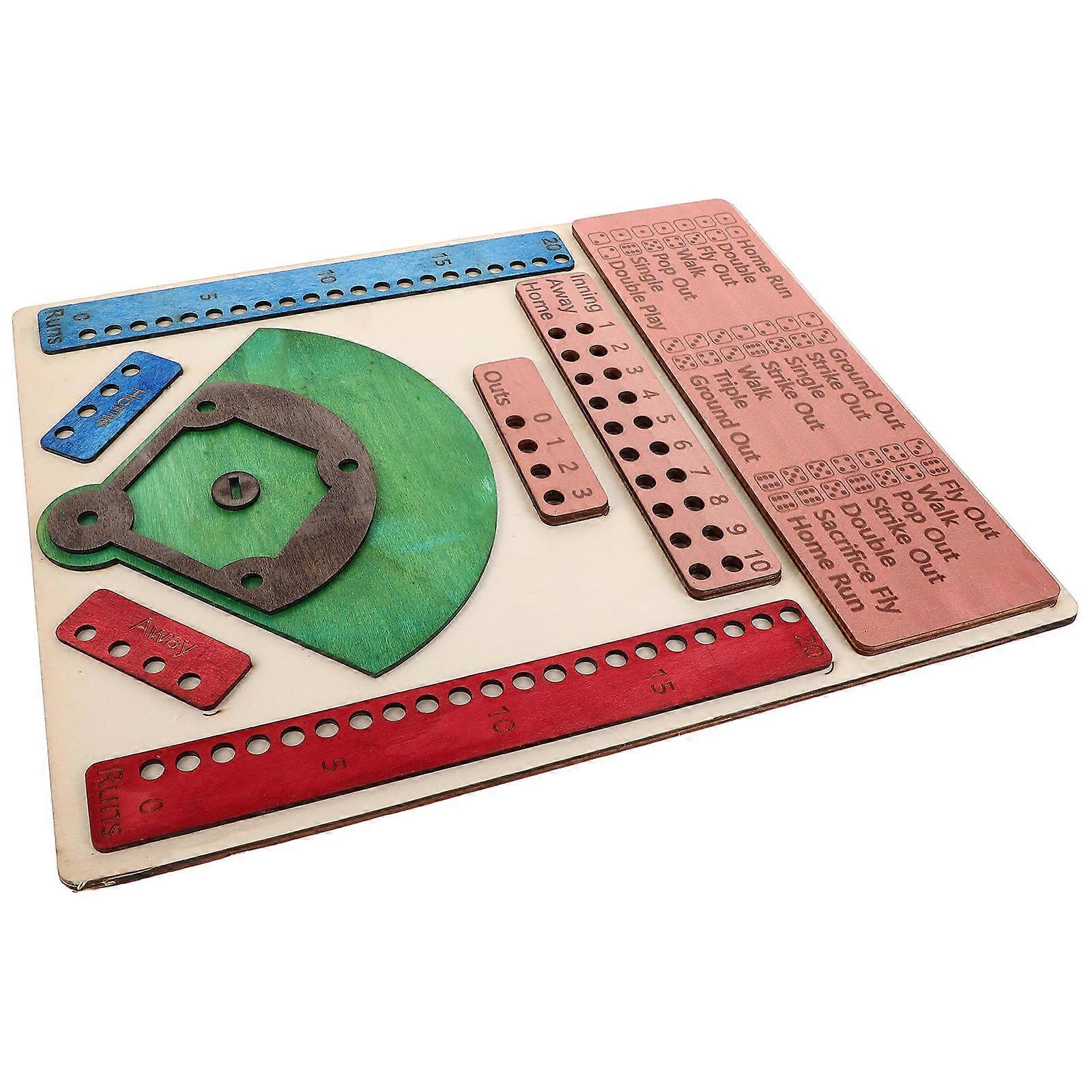 Wooden Baseball Board Game for Holiday Fun Use 4Pcs Assorted