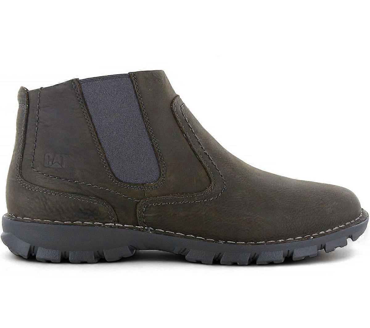 CAT Caterpillar Hoffman Casual - Botas Chelsea Masculinas Botas de Cano Curto Couro Cinza P720661