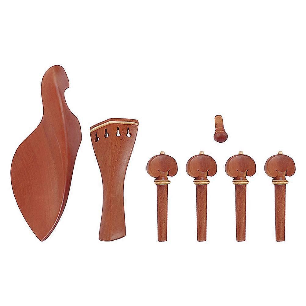 Fine Tuners Jujube Wood Violin Parts String Tension Resistance DIY High-Grade Violins 7Pcs Set