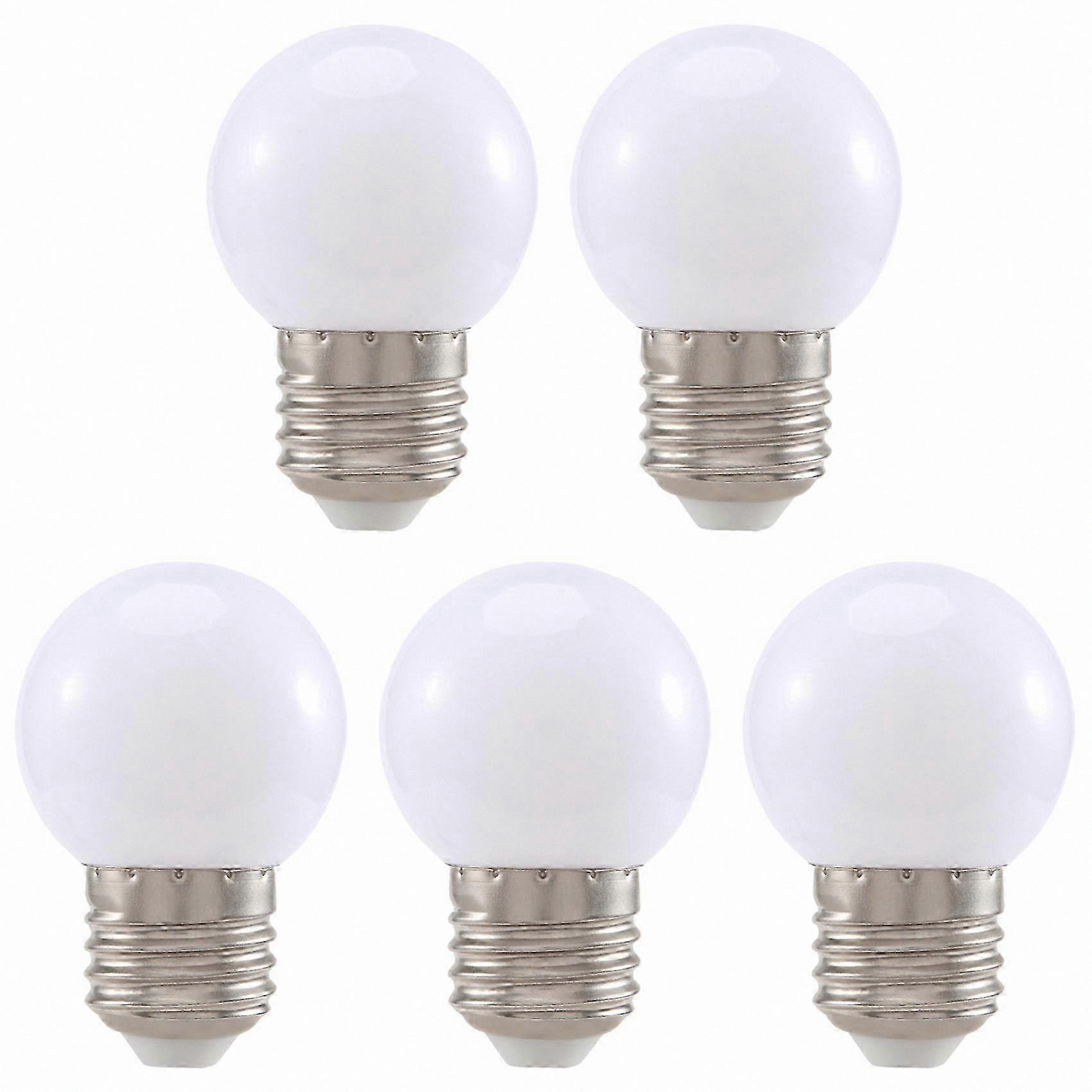 5-pakning E27 0,5W AC220V hvite glødepærer for belysning
