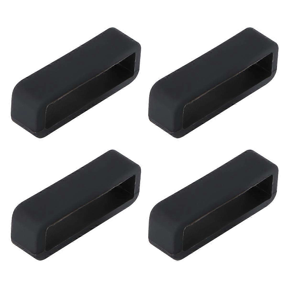 Watch Bands Holder for Fenix 5s Silicone Replacement Loop 4Pcs Black