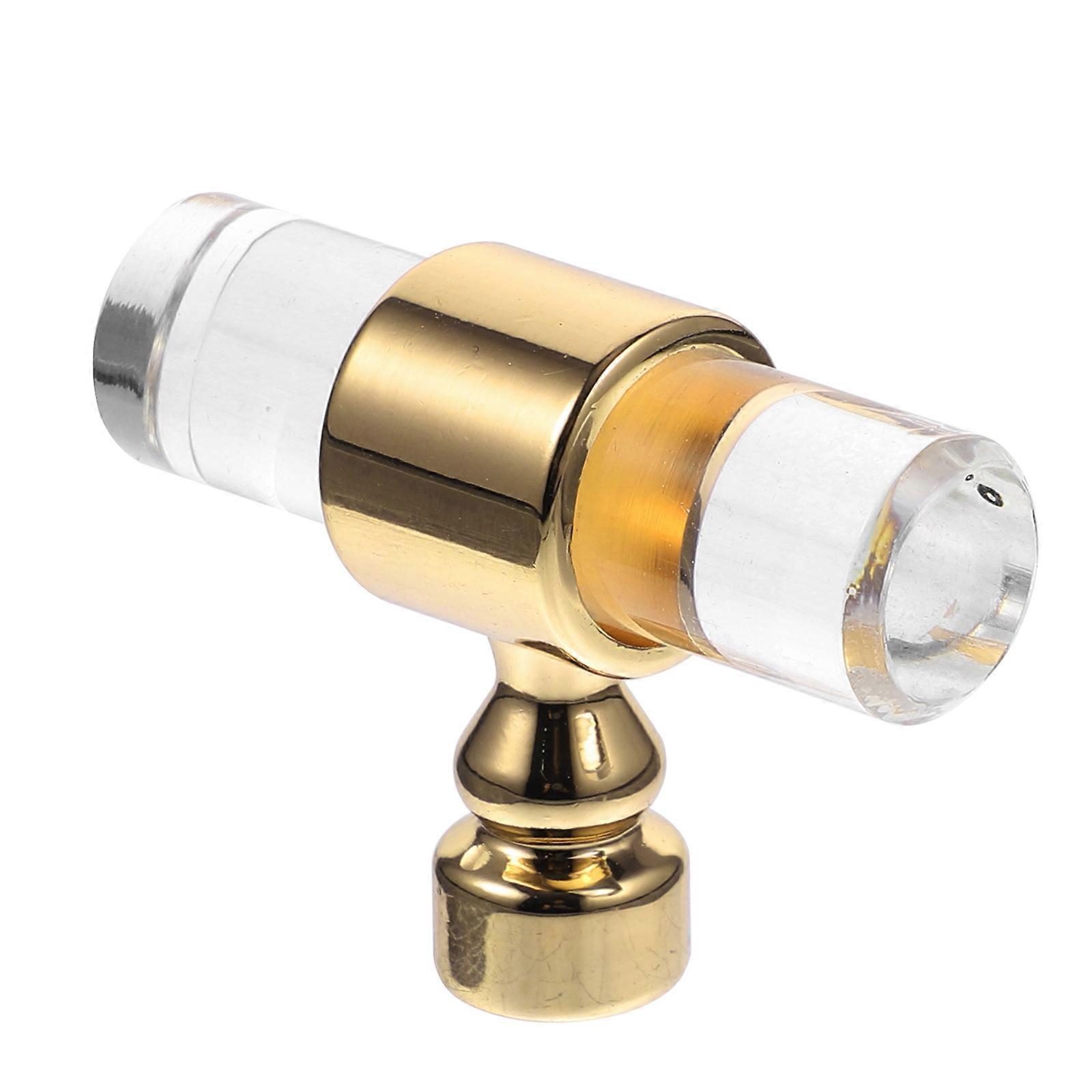 Acrylic Furniture Handles for Cabinet Pull Handle 4Pcs T-Shaped Golden