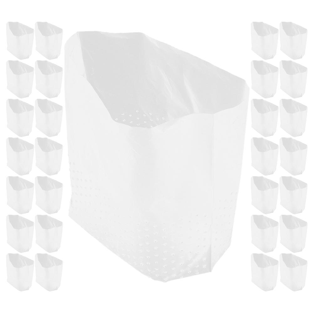 Self-Standing Waste Bin Bags 90Pcs Suitable For Kitchen Use Transparent Material Catch Leftovers And Prevent Blockage